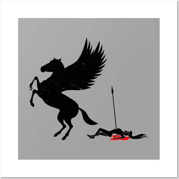 Funny Ancient Greek Pegasus Epic Fail Greek Mythology Wall Art by BoggsNicolas